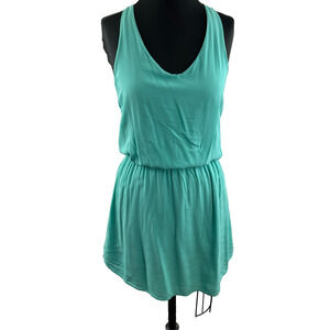 SPLENDID Blue Teal Racerback Waisted Flowy Summer Stylish Dress XS Anthropologie